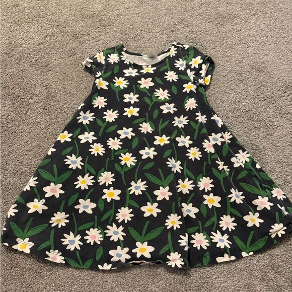 Hanna Andersson Black Floral Print Dress Sz 120cm - Picture 2 of 5